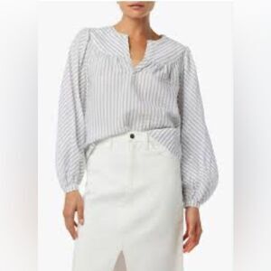 Joe's Jeans Suzie Blouse Cotton Ella Stripe Shirt M NWT